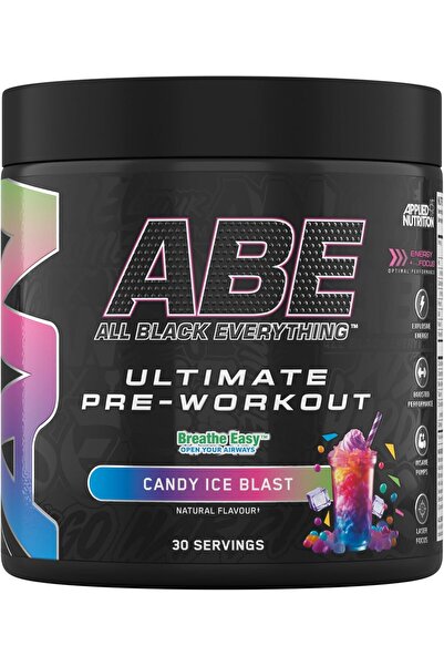 applied nutration Abby's Pre-Workout Powder, Candy Ice Blast, 375g