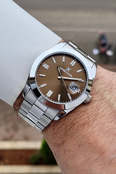 Daniel Klein Kadranı Kahverengi Kordonu Silver Renk 24 Ay Garantili 5 ATM 42 ...