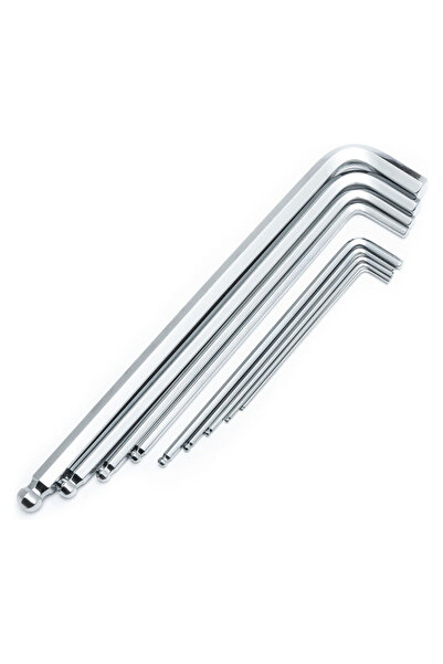 SATA Set chei hexagonale în formă de L cu cap sferic, 2-10 mm, 9 bucăți