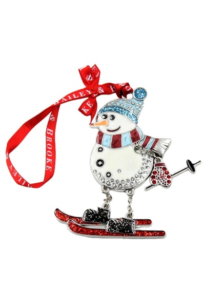 Gift Design Decorațiune metalică de Crăciun în cutie elegantă - Om de zăpadă ...