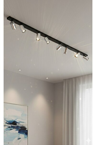 demet habek mylights Gu10 Duy Sekizli 8li Hareketli Krom Kaplama Başlık LED T...