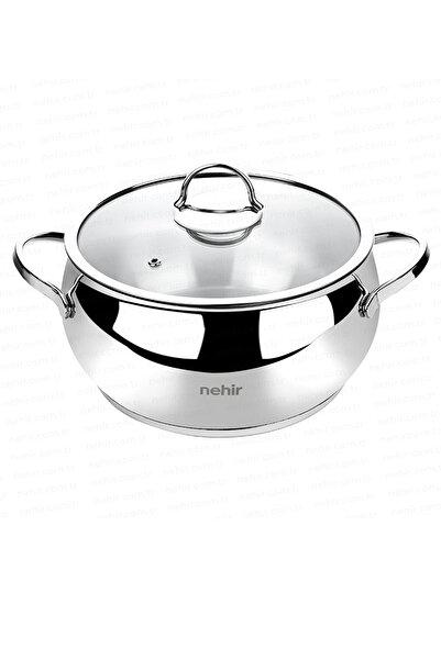 Nehir Silver 20 cm Deep Pot - Stainless Steel Pot