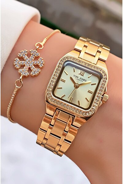 Tom Jones ساعة يد نسائية للموسم الجديد - ماركة ذهبية اللون، ضمان لمدة عامين، ...
