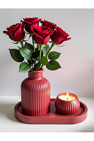 diğerr1 Mini Dekoratif Vazo Mumluk ve Tabanlık