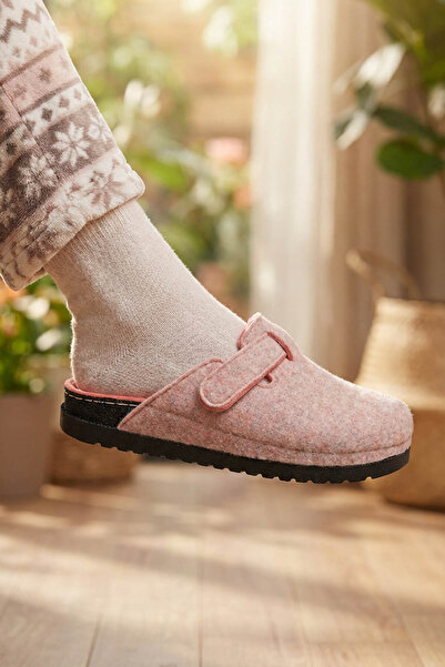 GEZER Women's Winter Comfortable Sole Velcro Adjustable Felt Home Garden Slippers