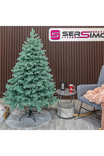 SERSIMO Brad de Crăciun artificial Deluxe de la Sersimo, argintiu Kovalivska, 3D, 180 cm