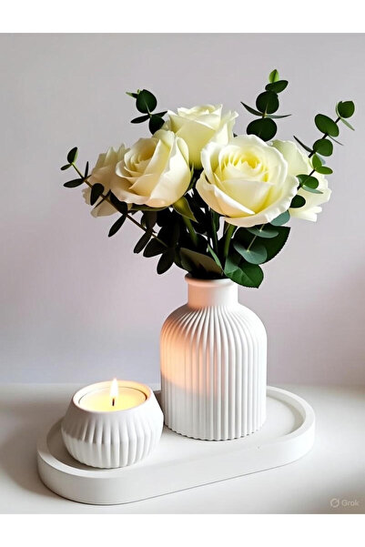 diğerr1 Mini Dekoratif Vazo Mumluk ve Tabanlık