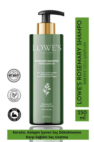 Kozmetik شامبو بخلاصة إكليل الجبل، كيراتين ضد تساقط الشعر، يحتوي على فيتامين ...