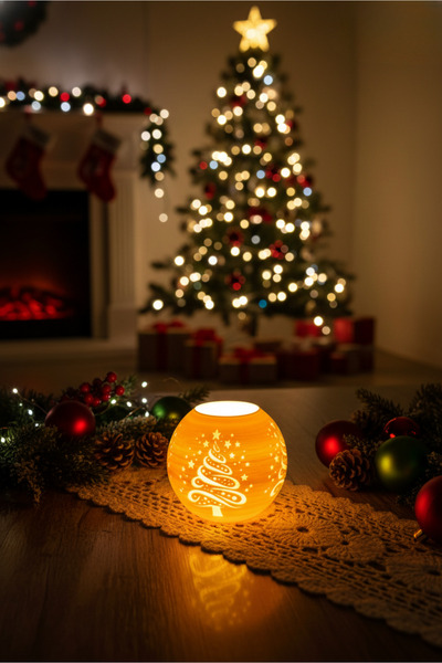 Filamentim حامل شموع مزخرف على شكل شجرة عيد الميلاد رقم 2103N (يشمل إضاءة LED)