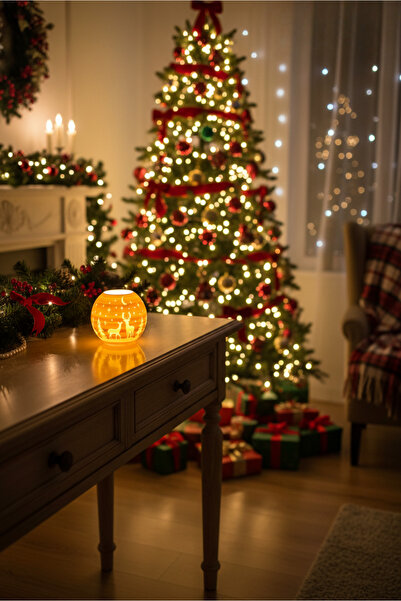 Filamentim حامل شموع تيللايت بتصميم غزال السنة الجديدة رقم 2101N (يشمل إضاءة ...