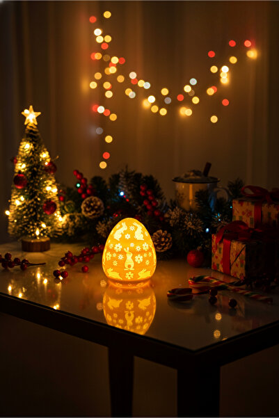Filamentim Yılbaşı Paskalya Yumurtası Tavşanları Tealight Mumluk No.2108 (Led Işık Dahil)