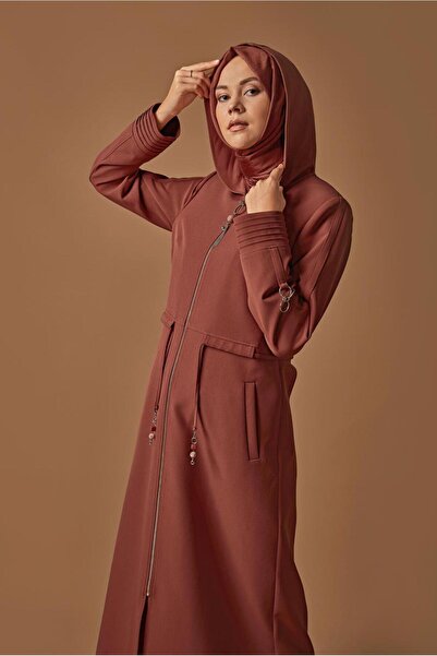 Alvina معطف بغطاء للرأس بسحاب 10296