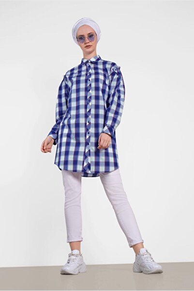 Alvina 4441 Model Karirano Sa deznom Tunika