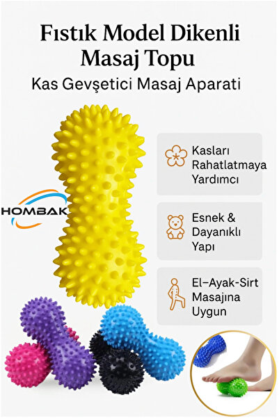 Hombak Egzersiz Topuk Dikenli Masaj Egzersiz Topu Ayak Sırt Topuk Masajı Duyu...