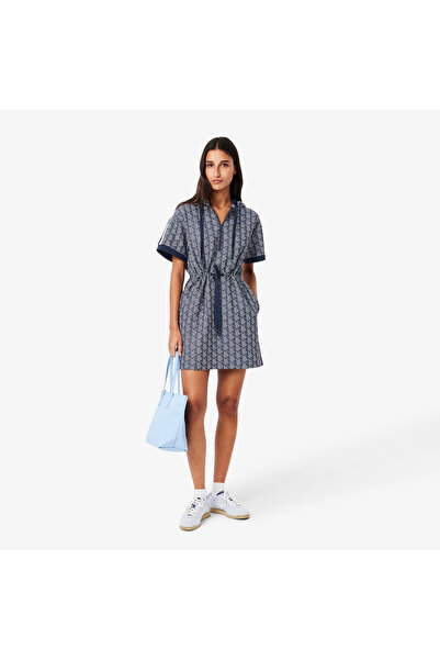 Lacoste Jacquard Monogram Hoodie Dress - EF0003-00-525