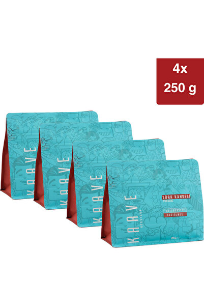 Kaave Roastery Türk Kahvesi Turkuaz 250 G*4'lü Tanışma Paketi