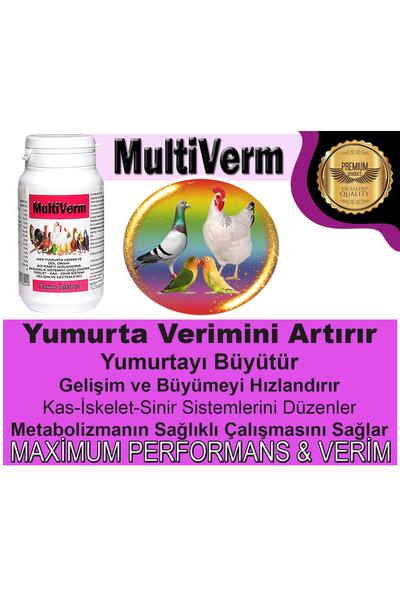 VERMX TR Multiverm-tavuk Civciv Muhabbet Kuşu Yumurta Verimini Artırıcı - Gelişim Hızlandırıcı Vitamin