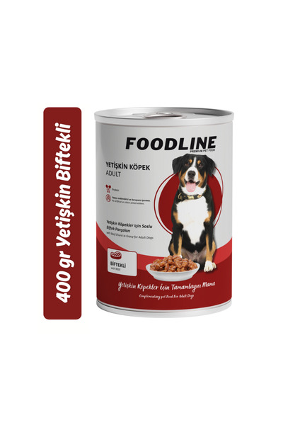 Foodline Biftekli Yetişkin Köpek Konservesi 400 Gr