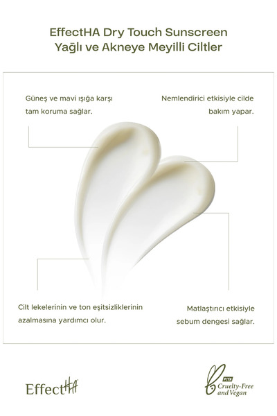 EffectHA Dry Touch Sunscreen Yağlı & Karma Ciltler Için Güneş Koruyucu Krem Spf50