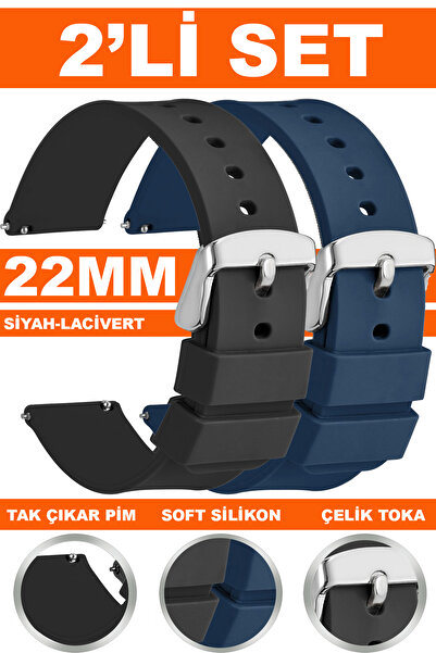 Trendburada Xiaomi Redmi Watch 5 Active / Xiaomi Redmi Watch 5 Lite Uyumlu 22mm Silikon Kordon Kayış M-5