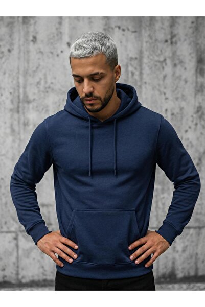 CLAW UP WORK Standart Kalıp Pamuklu Yumuşak Dokulu Basic Kapüşonlu Kanguru Ce...