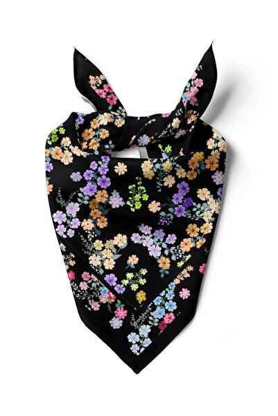 Modabutik Kadın Çiçek Desenli 50x50 Bandana HYL DG01393-22