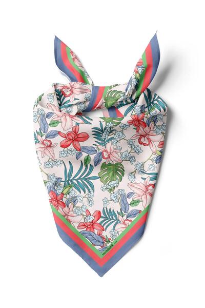Modabutik F57 TROPICAL FLOWERS BANDANA