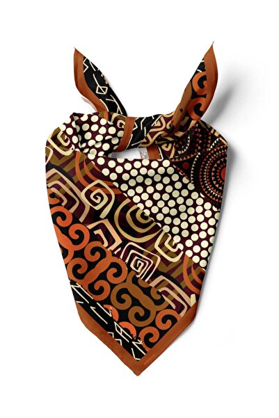 Modabutik E96 Kadın Etnik Desenli Bandana 50x50 DG0253-22