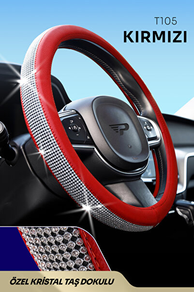 Panda Kılıf PANDA TAŞLI GEÇMELİ OTO DİREKSİYON KILIFI - DERİ