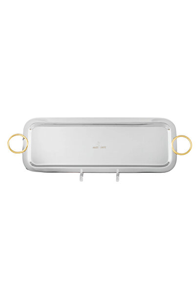 Almarhomy Rectangular Stainless Steel Tray 45X16 Cm