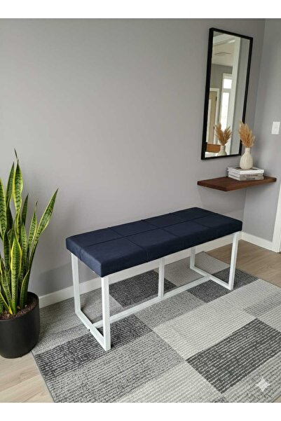 ÖZCAN METAL Puf Bench Metal Ayaklı Bench Puf Bank Antre Mutfak Salon Yatak Od...