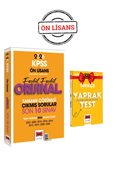 Yargı Yayınları KPSS 2026 Ön Lisans Orijinal Fasikül Fasikül Çıkmış Sorular S...