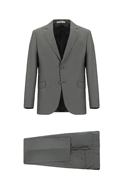 Kiğılı 7 دروب قصة ضيقة بدلة كلاسيكية منقوشة ذات قصة ضيقة