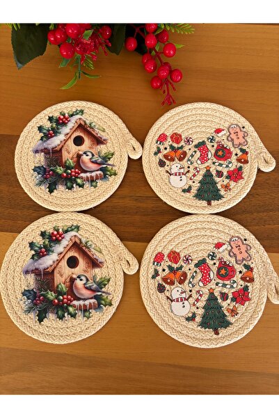 Nev Design Set of 4 Coasters, New Year's Concept, Gift