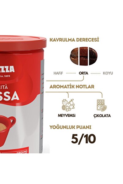 LavAzza Qualita Rossa Öğütülmüş Filtre Kahvhe Teneke Kutu 250 gr | 2'li Çok Avantajlı Paket