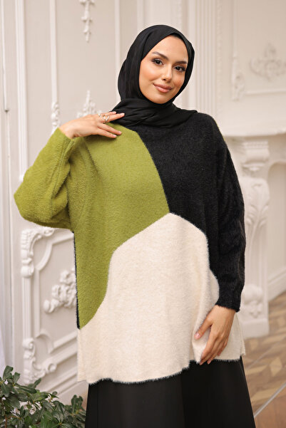 İmajButik Black Crew Neck Soft Knit Sweater