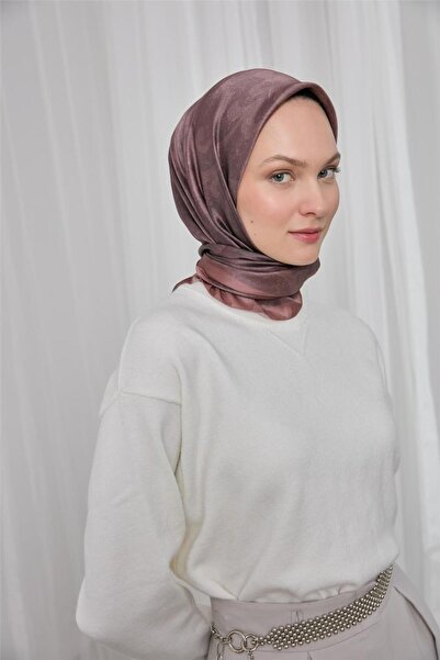 Silk Home Shiny Sparkle Scarf Onion Peel Ethnic Pattern 90*90