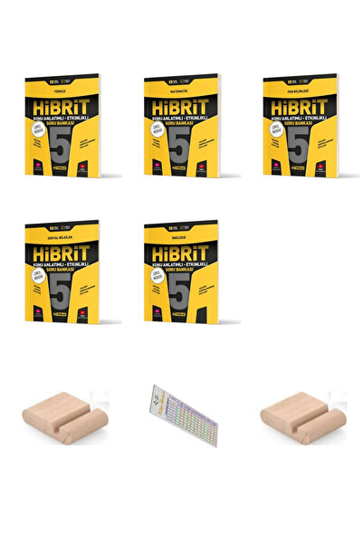 Hız Yayınları HIZ 5. Sınıf Türkçe Matematik Fen Sosyal İngilizce HİBRİT Soru ...