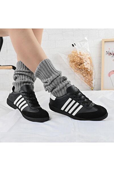 Tmall Pantofi sport pentru femei, D1303, din piele ecologică, negri