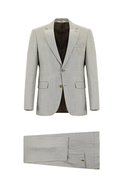 Kiğılı 7 دروب قصة ضيقة بدلة كلاسيكية منقوشة ذات قصة ضيقة