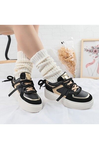 Tmall Pantofi sport de dama,D1309,Din piele ecologica,Negru