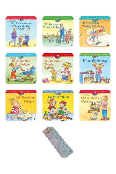 TÜRKİYE İŞ BANKASI KÜLTÜR YAYINLARI 4-7 Yaş Elif Evde Serisi /9 Kitap/Aile İç...