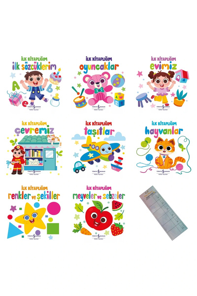 TÜRKİYE İŞ BANKASI KÜLTÜR YAYINLARI 0-2 Yaş İlk Kitaplığım Serisi 8 Kitap Ped...
