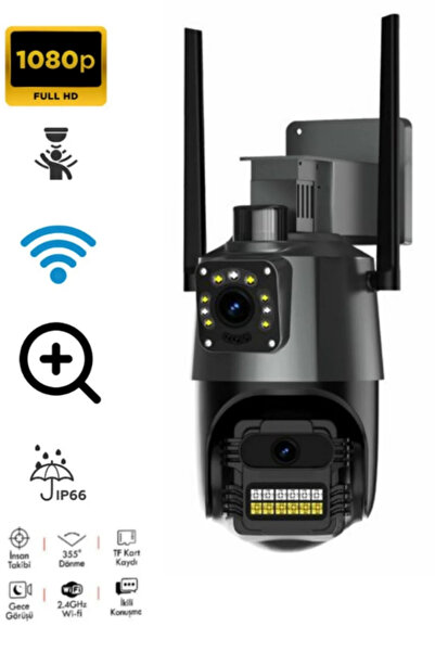 Sarftech Hareket Takipli Sensörlü 1080P IP66 Wifi Akıllı Takip Su Geçirmez IP Güvenlik Kamerası