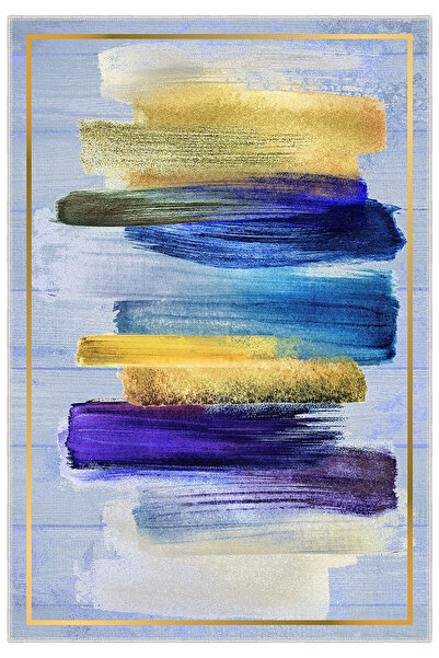 Homefesto Modern Dekoratif Yıkanabilir Kaymaz Taban Halı – İnce, Yumuşak Salo...