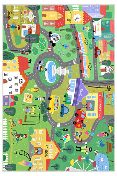 Homefesto Çocuk Odası Halısı, Makinada Yıkanabilir, Kaymaz Dokuma Taban, Şöni...