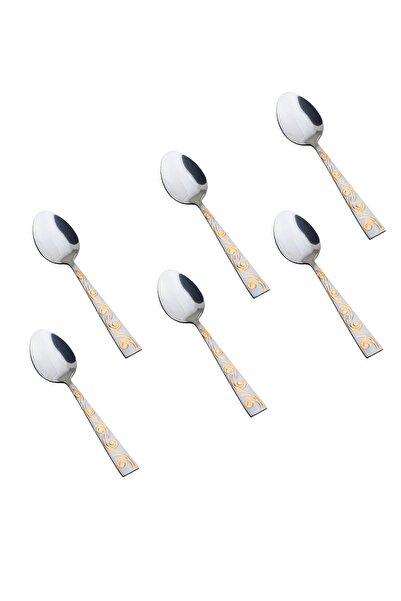 HIC 6-Piece Stainless Steel Teaspoon Set