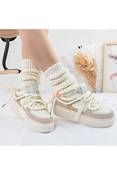 Tmall Pantofi sport de dama,D1309,Din piele ecologica,Bej
