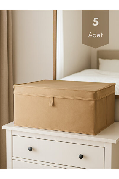 Venita Home 5 Adet Kapaklı Çok Amaçlı  Hurç Kutu Mega 60x40x30