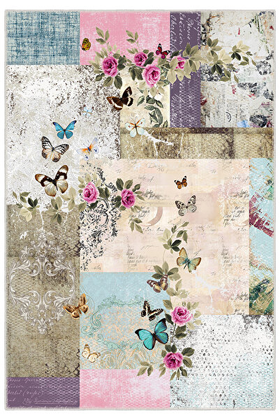 Homefesto Dekoratif Ince Modern Leke Tutmaz Yıkanabilir Kaydırmaz Mutfak Halısı